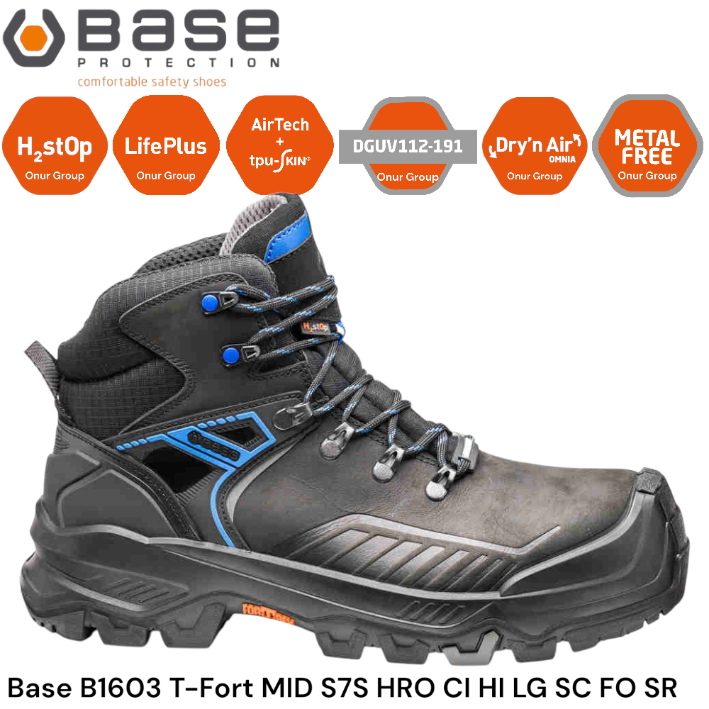 BASE B1603 T-Fort MID S7S HRO CI HI LG SC FO SRC İtalyan İş Güvenliği Botu