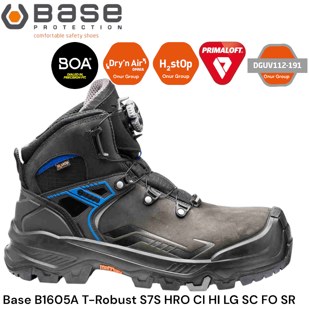 BASE B1605A T-Robust S7S HRO CI HI LG SC FO SR İtalyan İş Güvenliği Botu