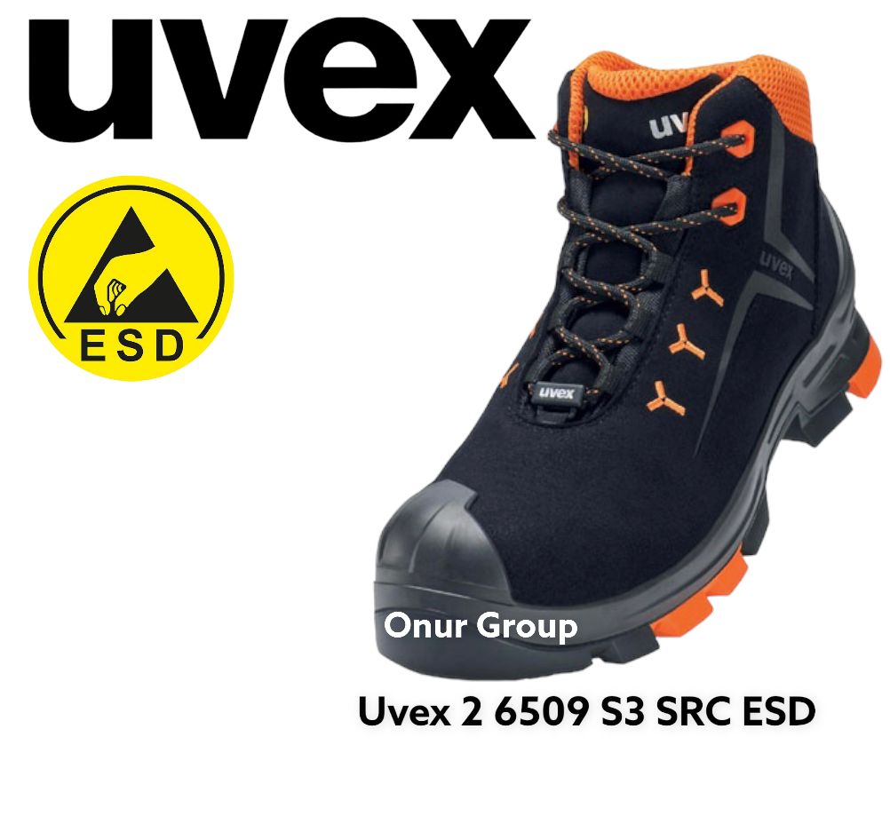 Botu Uvex 6509 S3 SRC ESD İş Güvenliği Botu