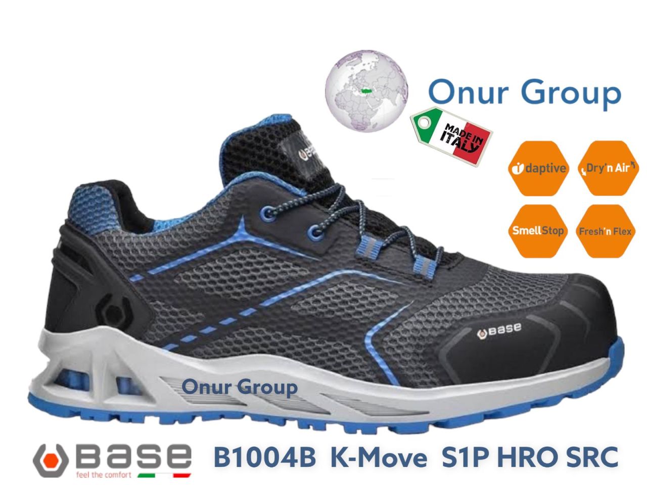 Base B1004B K-Move S1P HRO SRC İtalyan İş Güvenliği Ayakkabısı