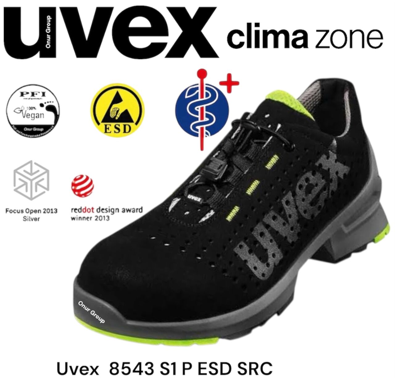 Uvex 8543 S1 P ESD SRC İthal İş Güvenliği Ayakkabısı