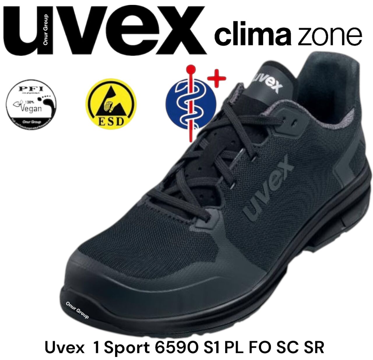 Uvex 1 Sport 6590 S1 PL FO SC SR ESD