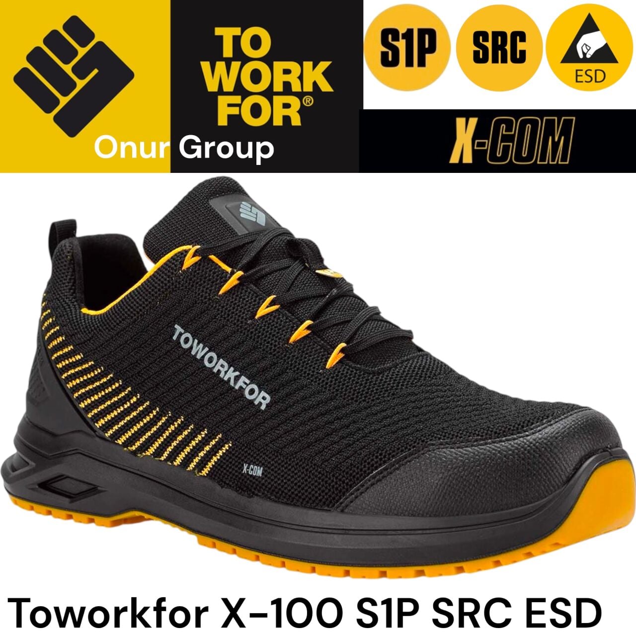 Toworkfor X-100 S1P SRC ESD İş Güvenliği Ayakkabısı