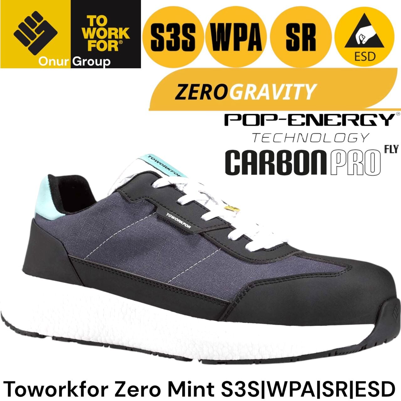 Toworkfor Zero Mint S3S | WPA | SR | ESD İş Ayakkabısı