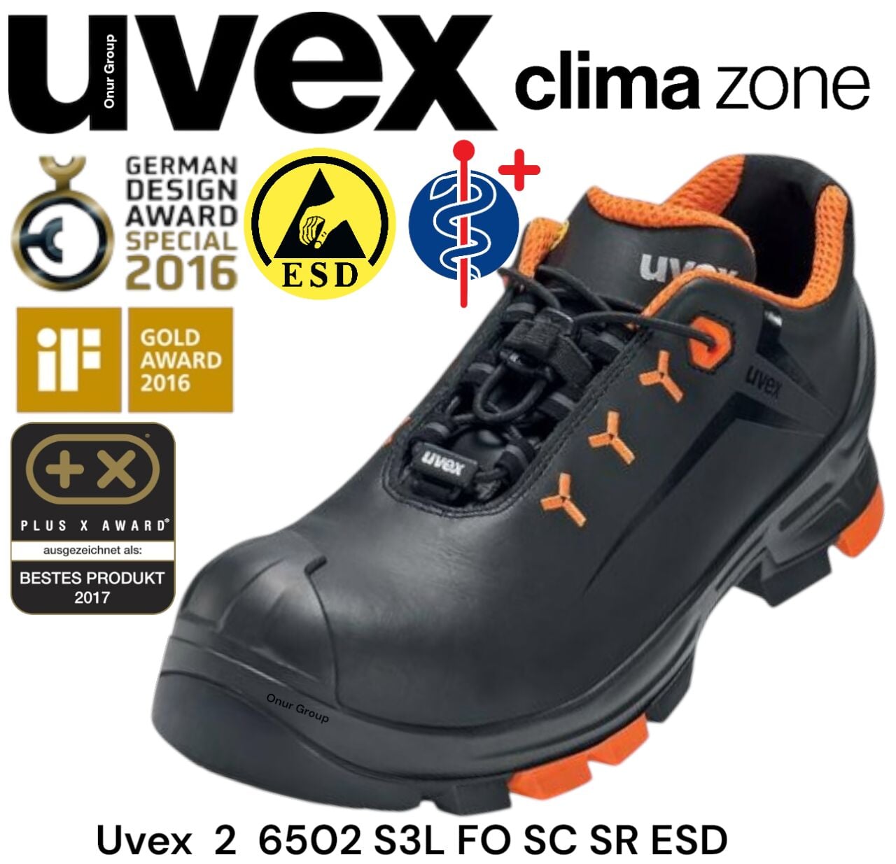 Uvex 6502 S3L FO SC SR İş Güvenliği Ayakkabısı