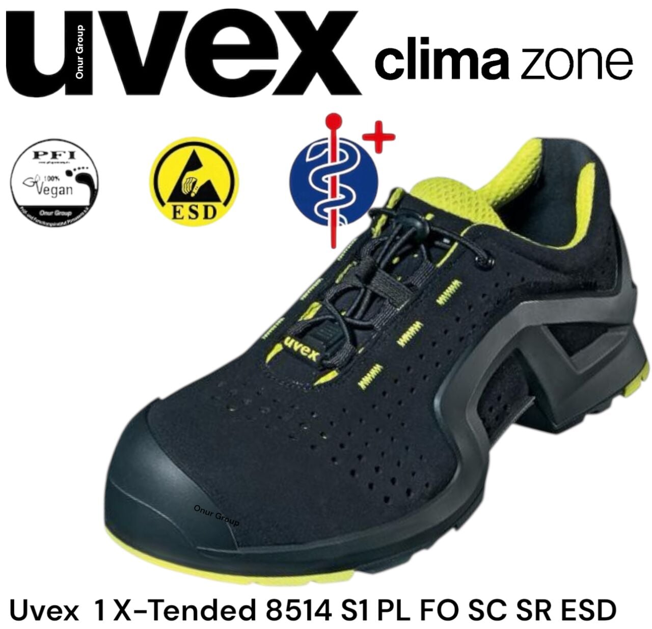 Uvex 1 X-Tended Support Ayakkabı S1 PL FO SC SR
