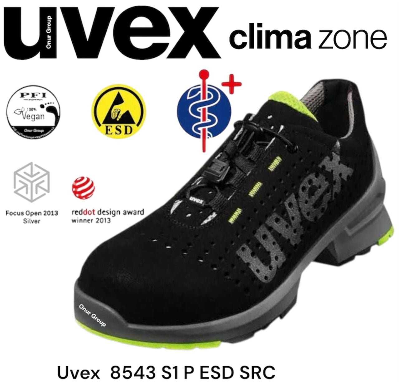 Uvex 8543 S1 P ESD SRC İş Ayakkabısı