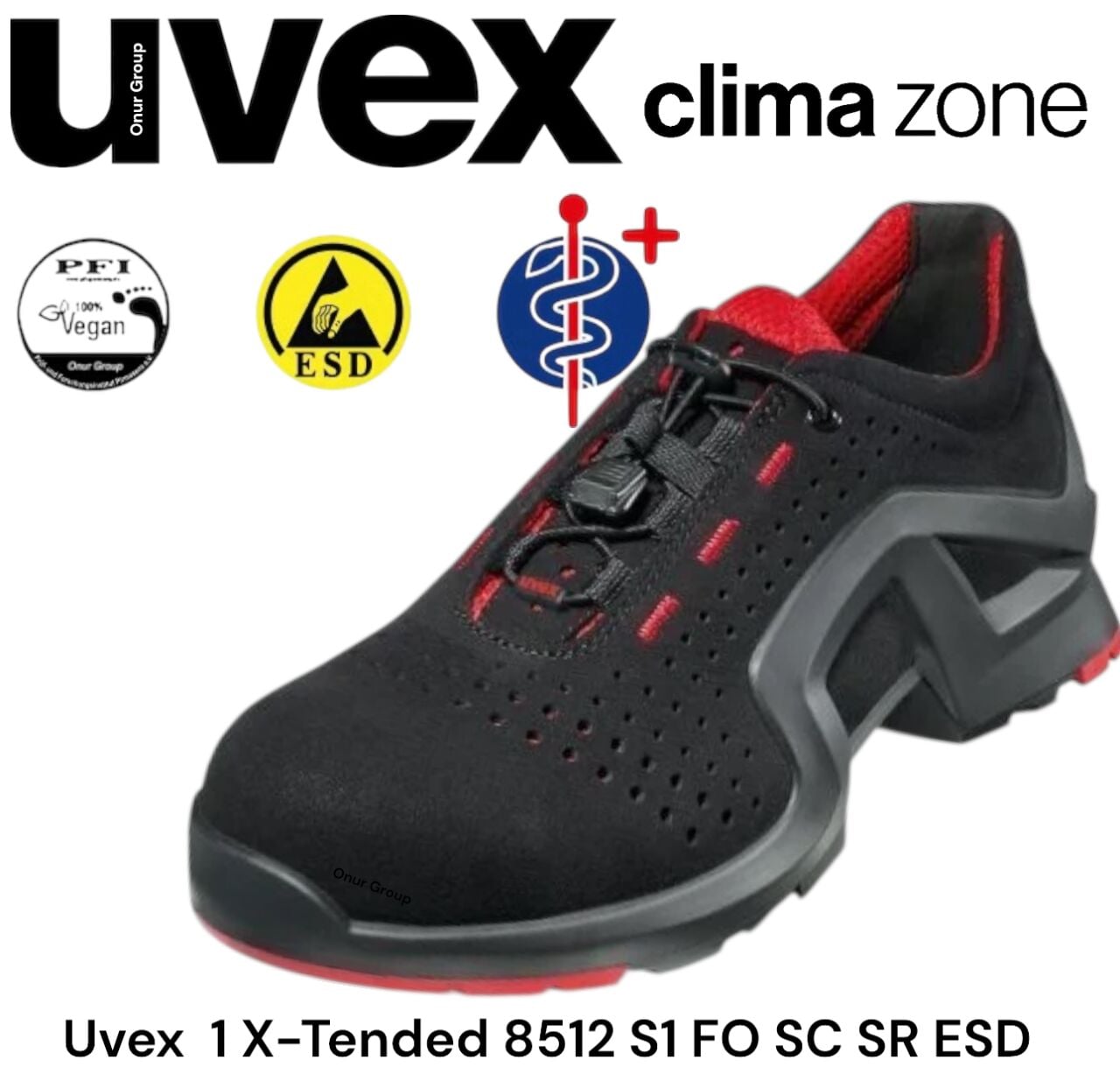Uvex 8512 S1 ESD SRC İş Güvenliği Ayakkabısı