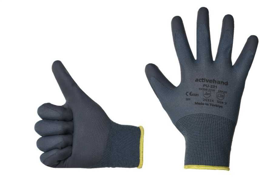 Activehand PU-221 Poliüretan Kaplı Polyamid Hassas Montaj Eldiveni
