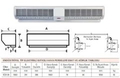 Olefini KEH-26 Endüstriyel Tip Isıtıcılı Hava Perdesi