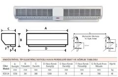 Olefini KEH-24 Endüstriyel Tip Isıtıcılı Hava Perdesi