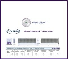 Olefini K 46 UD Monoblok Isıtıcısız Hava Perdesi