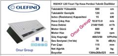 Olefini RSEHCF 120 Ankastre Elektrik Isıtıcılı Ticari Tip Hava Perdesi