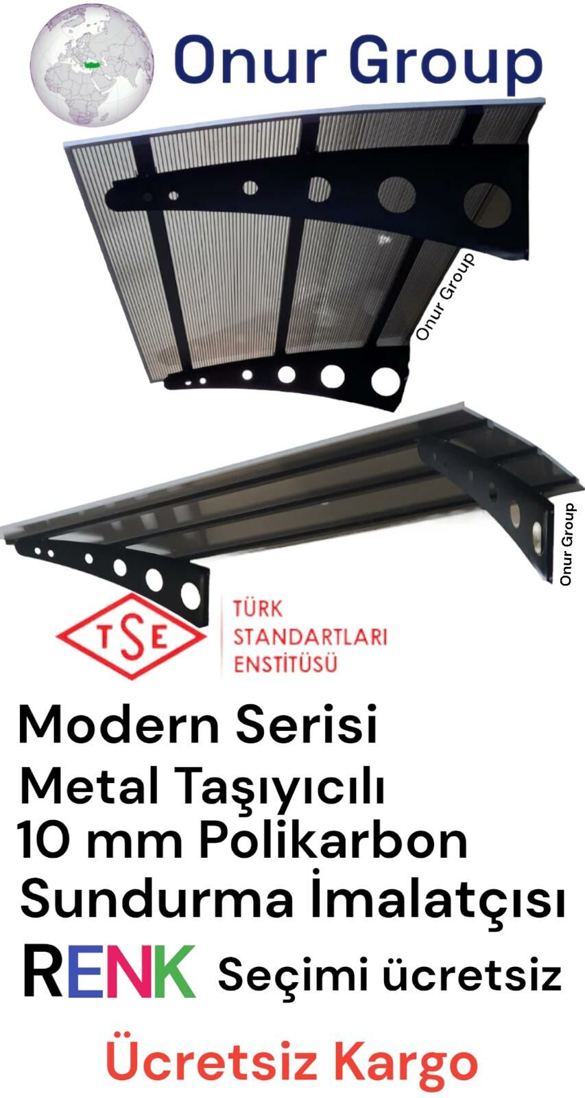 Sundurma 200x100 Sundurma - Modern Serisi - 9005 Siyah