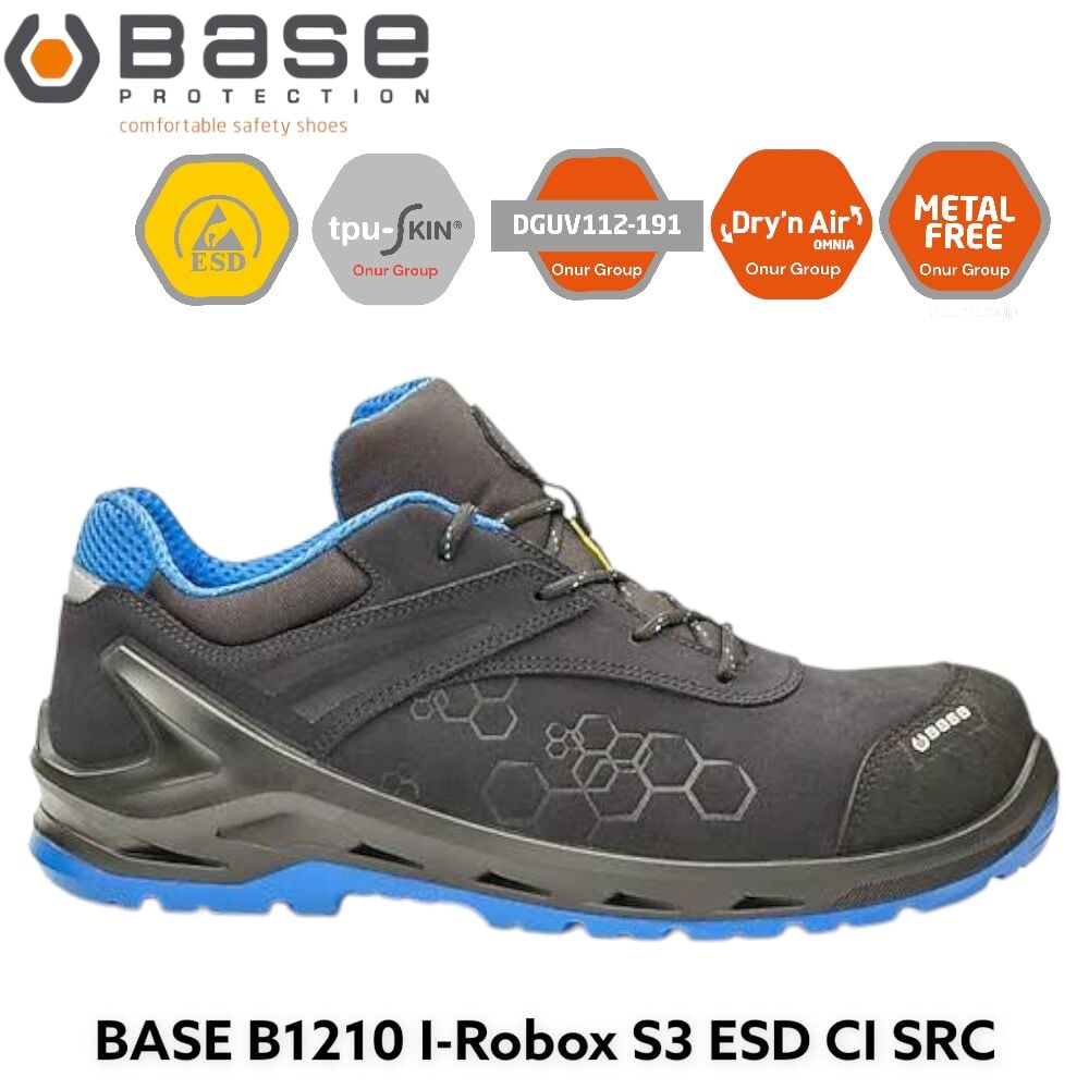 Base B1210 i-Robox S3 ESD CI SRC İtalyan İş Güvenlik Ayakkabısı