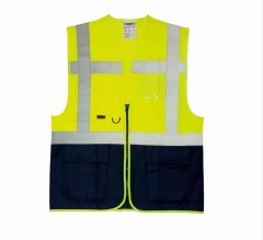 Uniwest® UW-211 Yönetici Yeleği Sarı / Lacivert 2XL