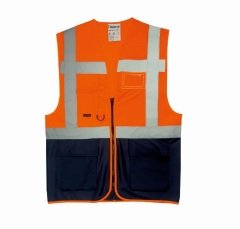 Uniwest® UW-212 Yönetici Yeleği Turuncu / Lacivert 2XL