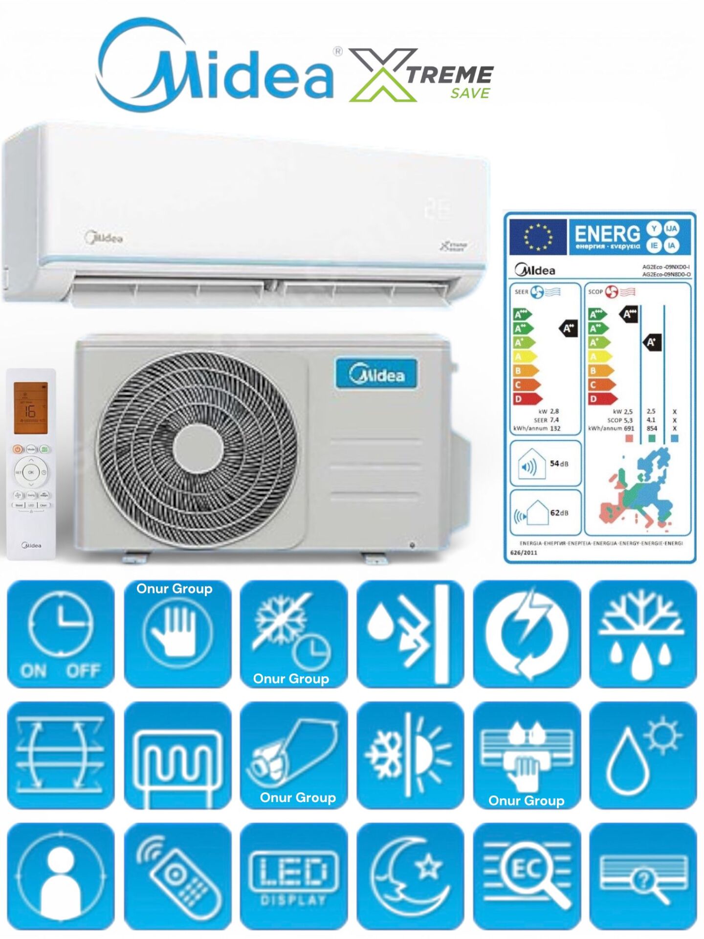 Midea Xtreme Save Duvar Tipi Klima