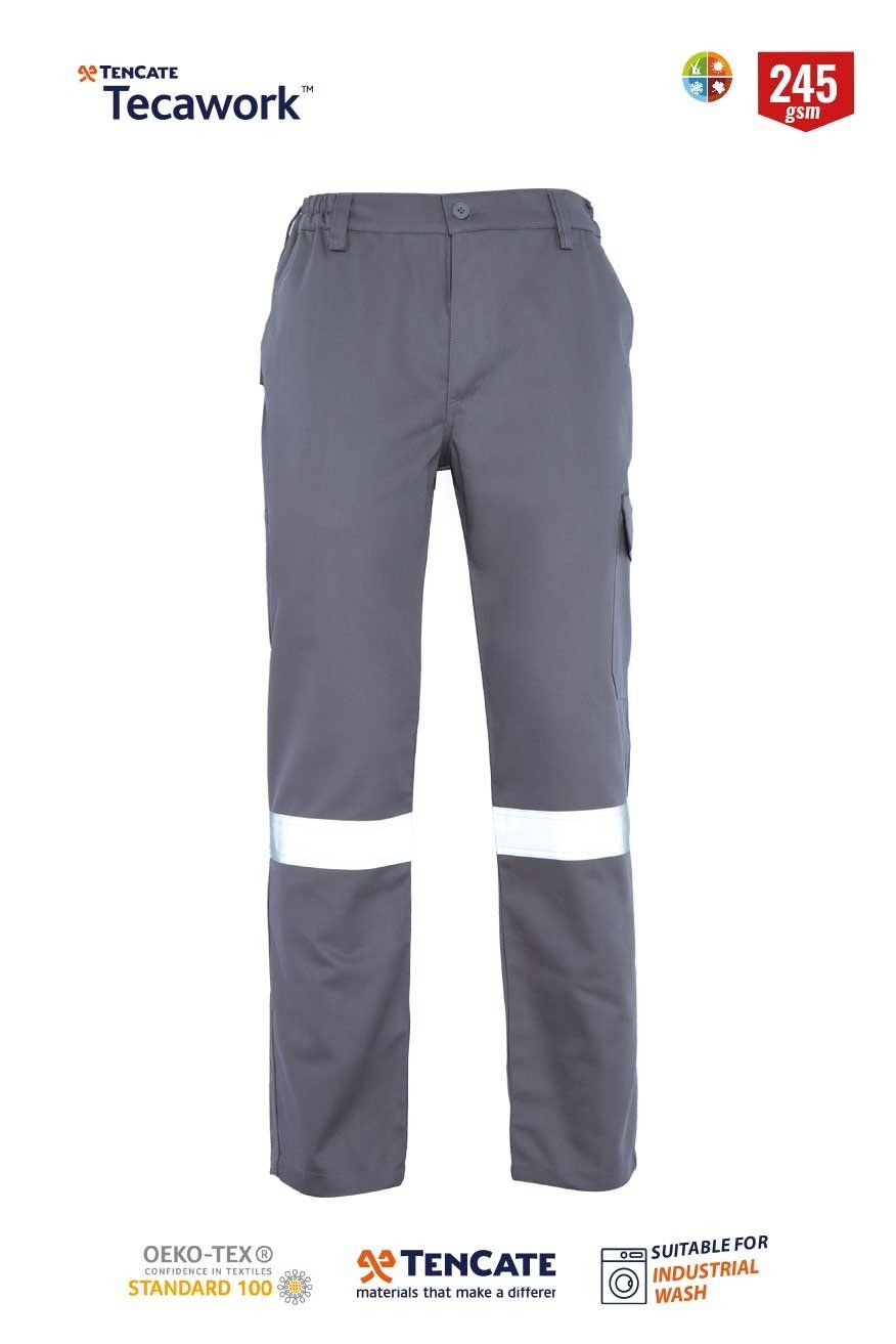 MY FORM Reflektörlü Loopus Gri Renk İş Pantolonu Tecawork®
