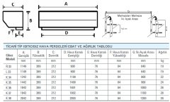 Olefini K-34 Ticari Tip Isıtıcısız  Hava Perdesi 120 cm